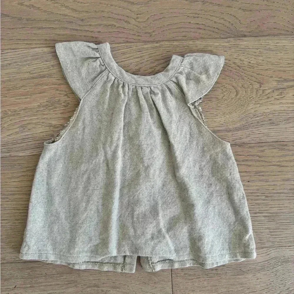 Alma Baby Linen Flutter Tank Beige Size 9mo - Picture 1 of 3